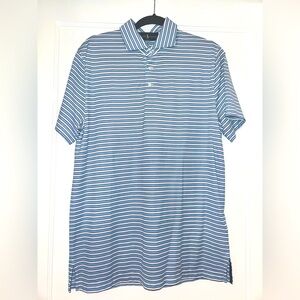 Men’s Ralph Lauren Blue & White Striped Pro Fit golf polo size medium